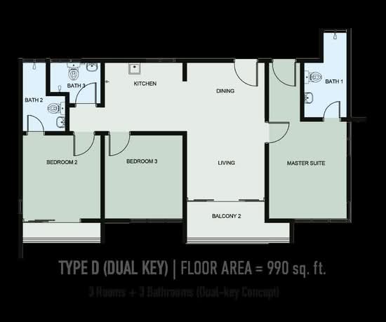 Uniwalk - Floor Plan - iProperty.com.my