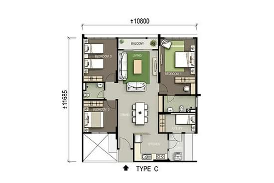 Palm Garden - Floor Plan - iProperty.com.my