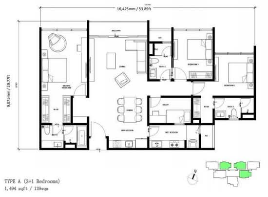 Oxford Residences @ Pavilion Embassy - Floor Plan - iProperty.com.my