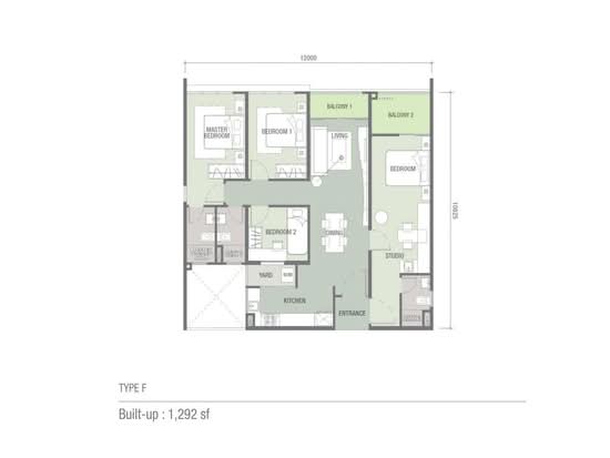 Diandra @ Lakefront Residence - Floor Plan - iProperty.com.my
