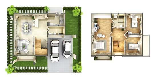 Baan Pruksa Nara Rojana-Ayutthaya - Floor Plan
