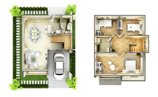 Baan Pruksa Nara Rojana-Ayutthaya - Floor Plan