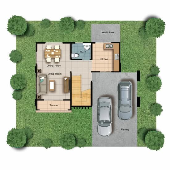 Lalin Green Ville The Executive Onnut-Suvannabhumi : ลลิล กรีนวิลล์ ดิ เอ็กเซ็คคูทีฟ อ่อนนุช-สุวรรณภูมิ - Floor Plan