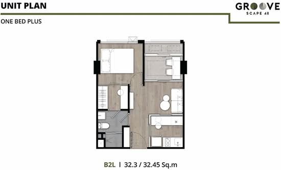 Groove Scape Ladprao-Sutthisan : กรู๊ฟ สเคป ลาดพร้าว - สุทธิสาร - Floor Plan