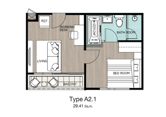Wyndham Garden Irin Bangsaray Pattaya : วินด์แฮม การ์เด้น ไอริณ บางเสร่ พัทยา  - Floor Plan