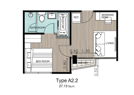 Wyndham Garden Irin Bangsaray Pattaya : วินด์แฮม การ์เด้น ไอริณ บางเสร่ พัทยา  - Floor Plan