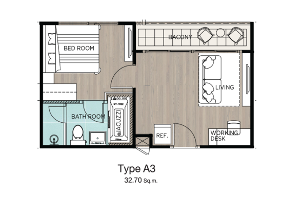 Wyndham Garden Irin Bangsaray Pattaya : วินด์แฮม การ์เด้น ไอริณ บางเสร่ พัทยา  - Floor Plan
