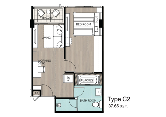 Wyndham Garden Irin Bangsaray Pattaya : วินด์แฮม การ์เด้น ไอริณ บางเสร่ พัทยา  - Floor Plan