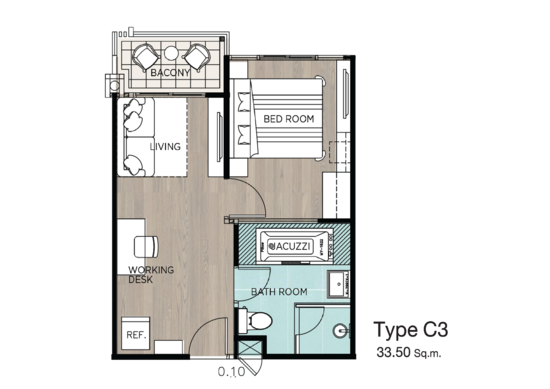 Wyndham Garden Irin Bangsaray Pattaya : วินด์แฮม การ์เด้น ไอริณ บางเสร่ พัทยา  - Floor Plan
