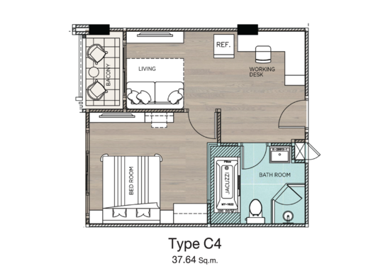 Wyndham Garden Irin Bangsaray Pattaya : วินด์แฮม การ์เด้น ไอริณ บางเสร่ พัทยา  - Floor Plan
