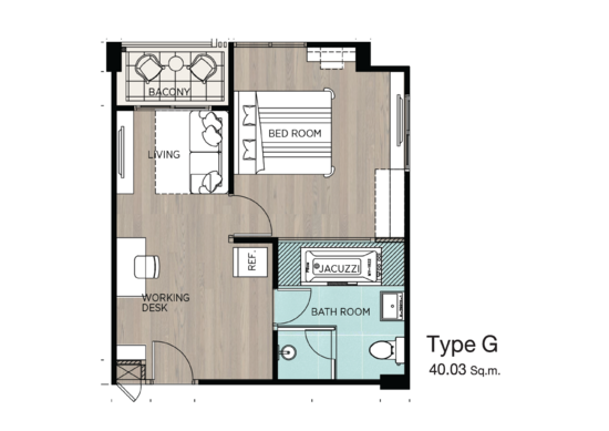 Wyndham Garden Irin Bangsaray Pattaya : วินด์แฮม การ์เด้น ไอริณ บางเสร่ พัทยา  - Floor Plan