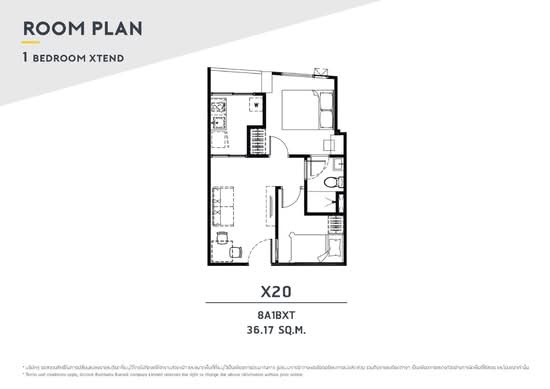 Groove Condo Ratchada-Rama 9 : กรู๊ฟ คอนโด รัชดา-พระราม 9 - Floor Plan