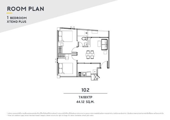 Groove Condo Ratchada-Rama 9 : กรู๊ฟ คอนโด รัชดา-พระราม 9 - Floor Plan