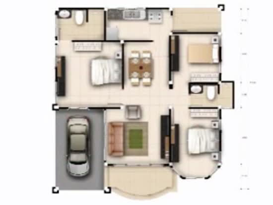 Baan Buritana : บ้านบุรีทาน่า - Floor Plan