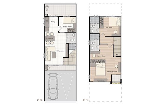 Premium Time Home Suanluang Rama 9 : พรีเมี่ยม ไทม์โฮม สวนหลวง ร.9 - Floor Plan