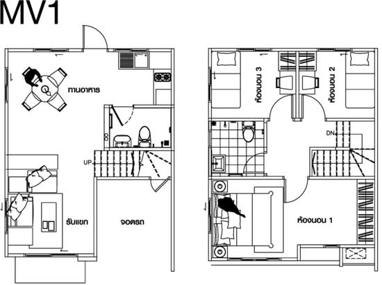 Pruksa Ville 44 Boromarajajonani-Pinklao : พฤกษาวิลล์ 44 บรมราชชนนี-ปิ่นเกล้า - Floor Plan