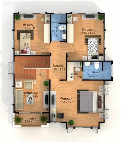 Baan Thunyapirom Wongwaen Thanyaburi : บ้านธัญญาภิรมย์ วงแหวน ธัญบุรี - Floor Plan