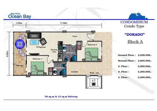 Mae Phim Ocean Bay - Floor Plan