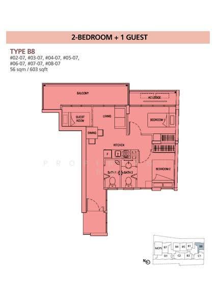 Central Imperial, 3 Lorong 14 Geylang, Eunos / Geylang / Paya Lebar, 2 Bedrooms, 603 sqft, Condominium For Sale, by Gilbert Leong, 500231259 - 2D - PropertyGuru.com.sg