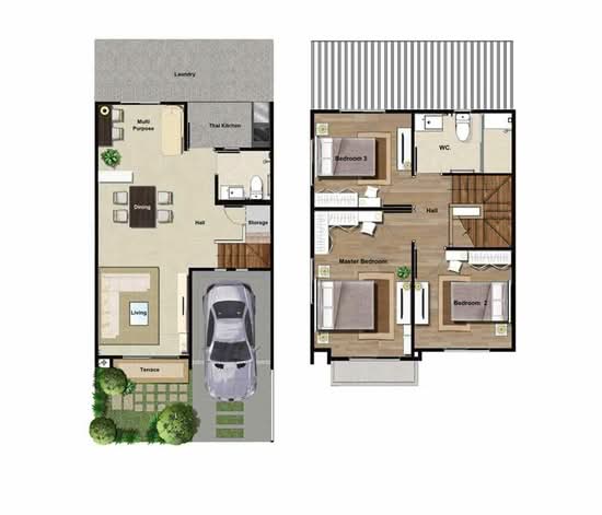 Pruksa Town Phetkasem 81 : พฤกษาทาวน์ เพชรเกษม 81 - Floor Plan