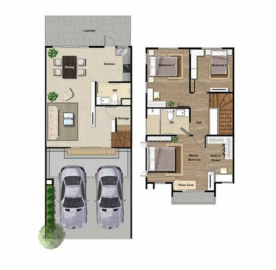Pruksa Town Phetkasem 81 : พฤกษาทาวน์ เพชรเกษม 81 - Floor Plan
