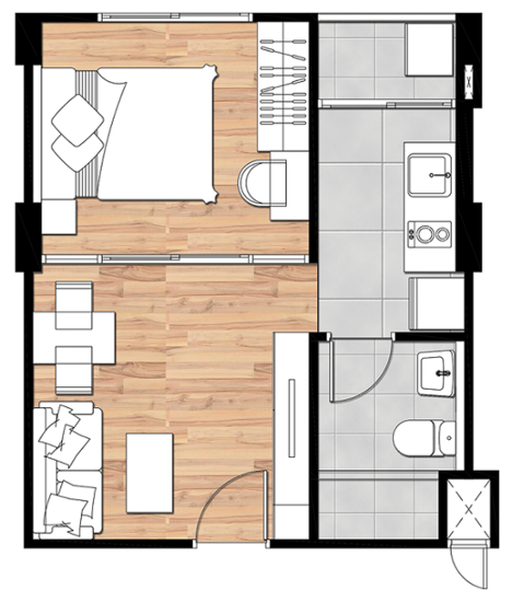 D Mark Condo @Sutthisan - Floor Plan