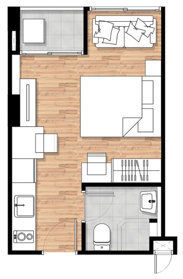 D Mark Condo @Sutthisan - Floor Plan