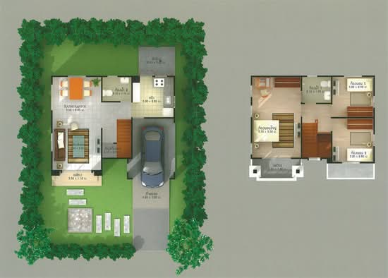 Pruksa Village Teparak-Wongwan - Floor Plan