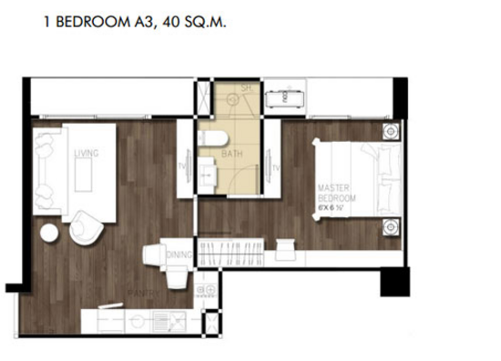 Dazzle Sukhumvit 7 : แดซเซิล สุขุมวิท 7 - Floor Plan