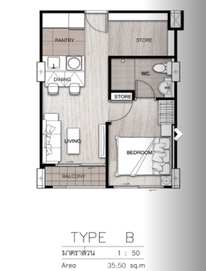 Zeen Condo : ซีน คอนโด - Floor Plan