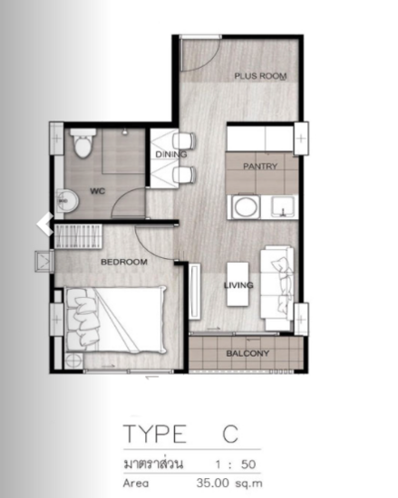 Zeen Condo : ซีน คอนโด - Floor Plan