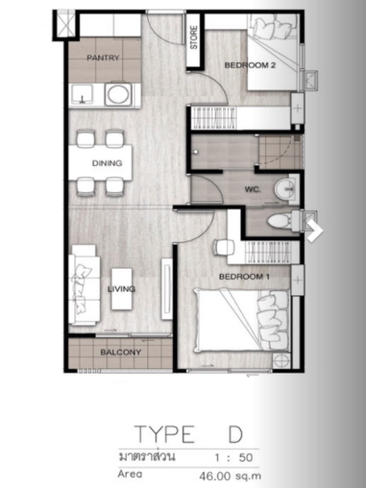 Zeen Condo : ซีน คอนโด - Floor Plan