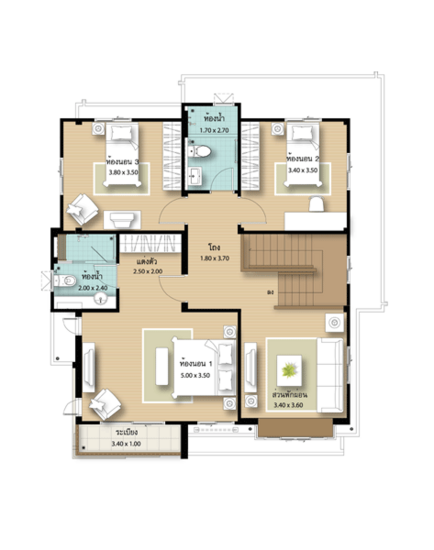Burasiri Onnut-Bangna : บุราสิริ อ่อนนุช-บางนา - Floor Plan