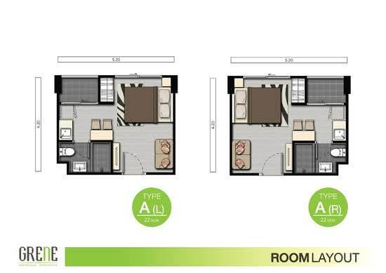 Grene Don Mueang-Song Prapha : กรีเน่ คอนโด ดอนเมือง-สรงประภา - Floor Plan