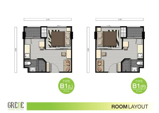 Grene Don Mueang-Song Prapha : กรีเน่ คอนโด ดอนเมือง-สรงประภา - Floor Plan