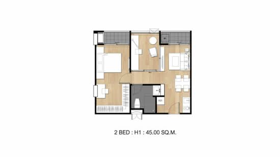 Flexi Sathorn - Charoennakorn - Floor Plan