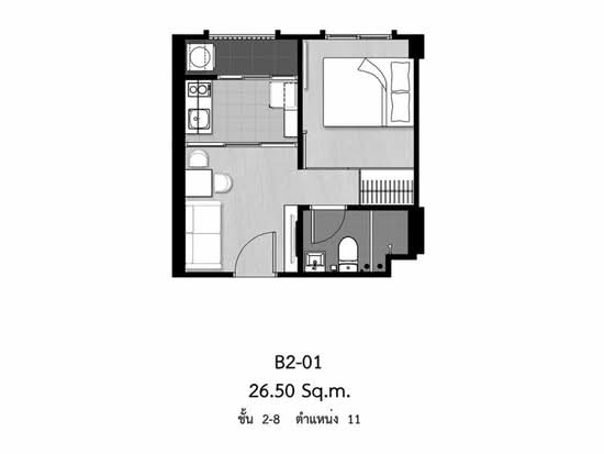B Loft Lite Sukhumvit 115 - Floor Plan