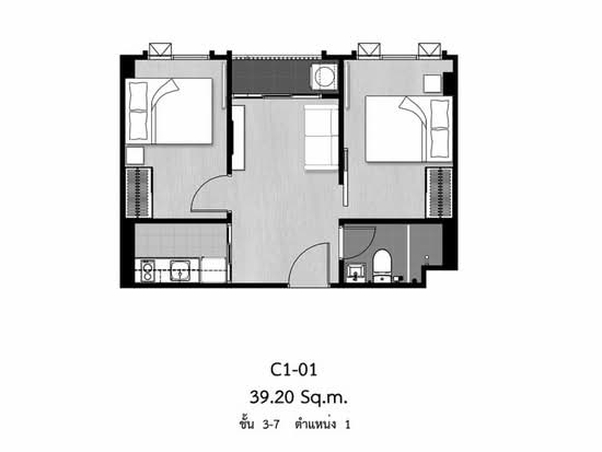 B Loft Lite Sukhumvit 115 - Floor Plan