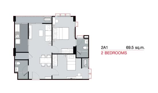 Supalai City Resort Sukhumvit 107 : ศุภาลัย ซิตี้ รีสอร์ท สุขุมวิท 107 - Floor Plan