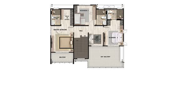 Perfect Residence Sukhumvit 77-Suvarnabhumi : เพอร์เฟค เรสซิเดนซ์ สุขุมวิท 77-สุวรรณภูมิ - Floor Plan