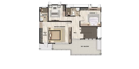 Perfect Residence Sukhumvit 77-Suvarnabhumi : เพอร์เฟค เรสซิเดนซ์ สุขุมวิท 77-สุวรรณภูมิ - Floor Plan