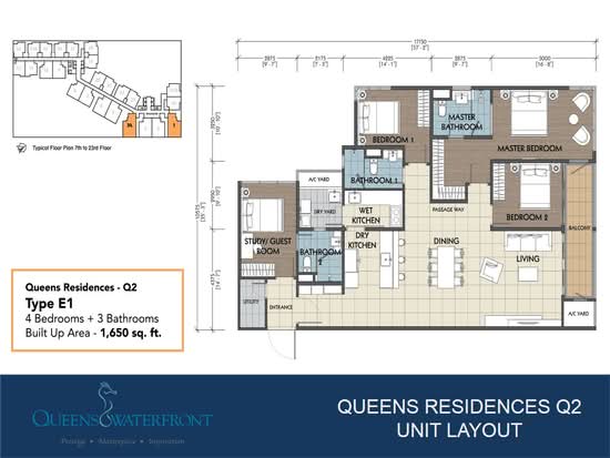Queens Residences Q1 @ Queens Waterfront - Floor Plan - iProperty.com.my