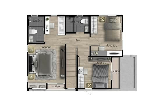 Saransiri Korat : สราญสิริ โคราช - Floor Plan