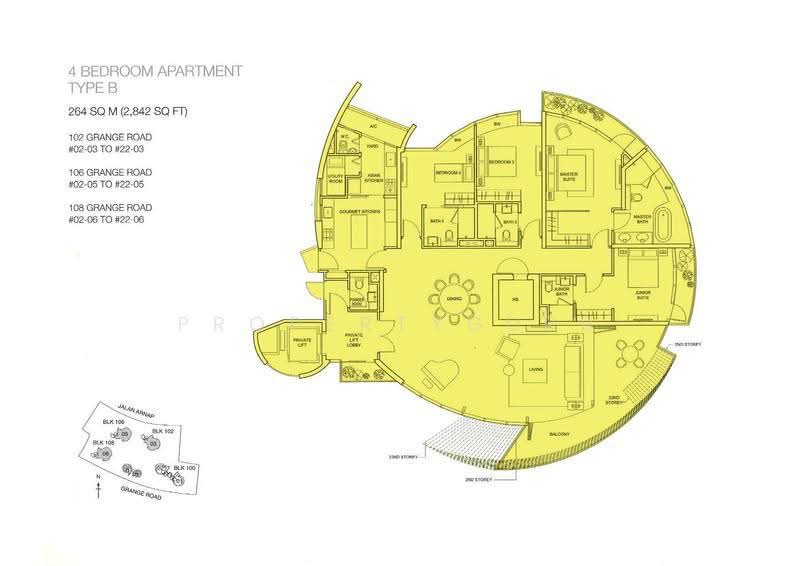 Cliveden at Grange, 108 Grange Road, Tanglin / Holland / Bukit Timah, 4 Bedrooms, 2,842 sqft, Condominium For Sale, by Kevin Feng, 500273073 - 2D - PropertyGuru.com.sg