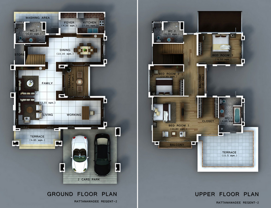 Rattanawadee Regent : รัตตนาวดี รีเจ้นท์ พุทธมณฑลสาย 3 - Floor Plan
