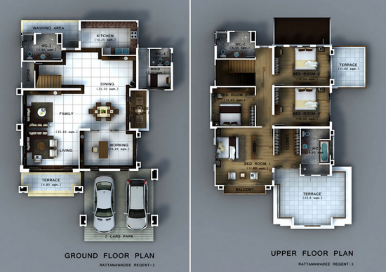 Rattanawadee Regent : รัตตนาวดี รีเจ้นท์ พุทธมณฑลสาย 3 - Floor Plan
