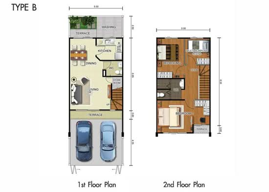 Baan Lumpini Town Ville Permsin-Watcharapol - Floor Plan