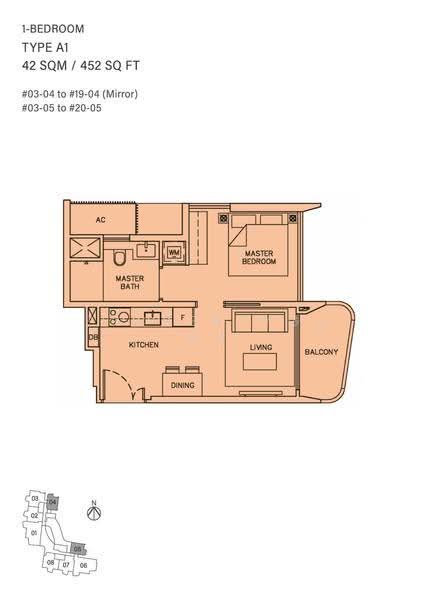 Coastline Residences, 7 Amber Road, East Coast / Marine Parade, 1 Bedroom, 452 sqft, Condominium For Sale, by Linda Yang, 500191438 - 2D - PropertyGuru.com.sg