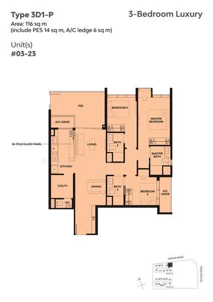 The Collective At One Sophia, 1A Sophia Road, Orchard / River Valley, 3 Bedrooms, 1,227 sqft, Condominium For Sale, by Stephen Yeo, 500278442 - 2D - PropertyGuru.com.sg