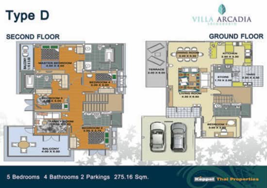 Villa Arcadia Srinakarin : วิลล่า อะคาเดีย ศรีนครินทร์ - Floor Plan